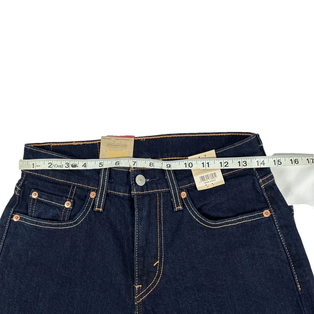 New Mens Levi's 502 Taper Dark Wash Jeans‎ Size 27x32 NWT Irregular